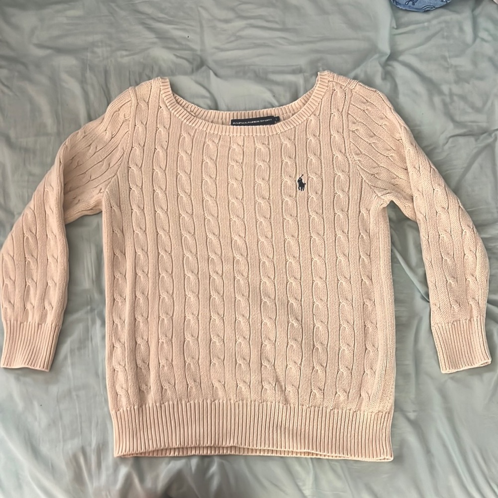 RL Ivory Knit Sweater Size L